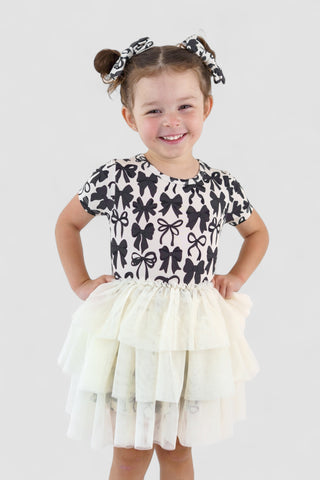 NEUTRAL BOWS DREAM TUTU DRESS
