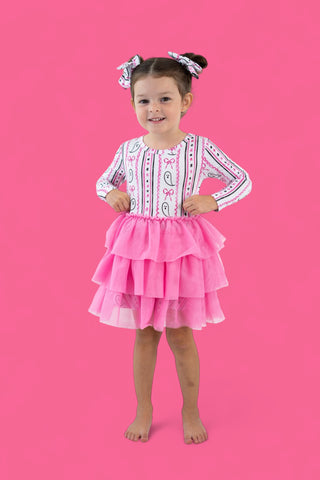 BOO AND BOWS LONG SLEEVE DREAM TUTU DRESS