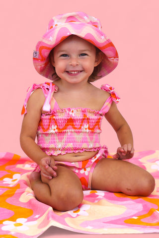 GROOVY FLORAL DREAM TANKINI TWO PIECE SWIM SUIT