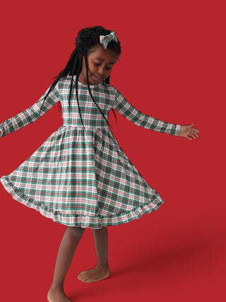 MERRY TARTAN DREAM RUFFLE DRESS