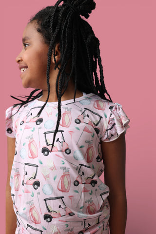 PRETTY AND PAR DREAM RUFFLE SHORT SET