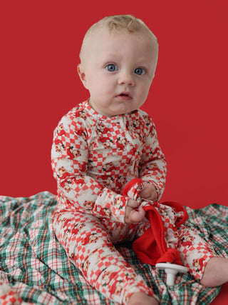 JOLLY SANTA CHECKERS DREAM ROMPER