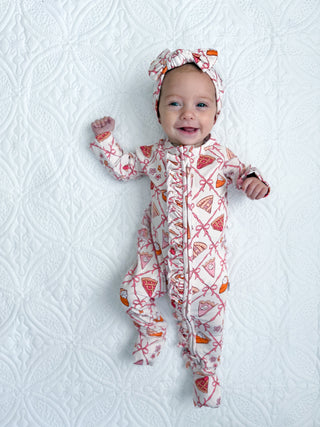 SLICE OF FALL DREAM RUFFLE ROMPER