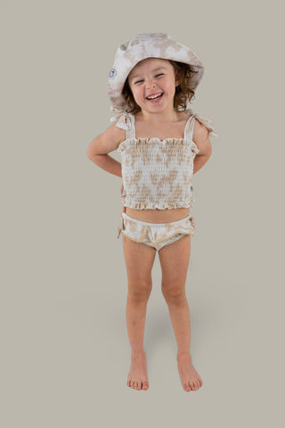 SANDY SHORES DREAM SMOCKED TWO PIECE SWIM SUIT