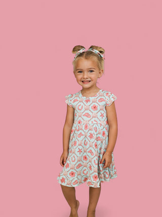 COASTAL COWGIRL CAP SLEEVE DREAM RUFFLE DRESS