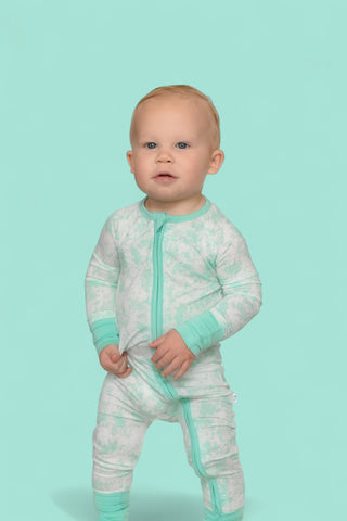 SEAFOAM TIE DYE DREAM ROMPER