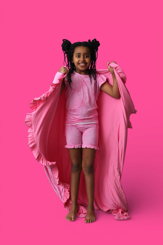 PINK DAYDREAM DREAM RUFFLE SHORT SET