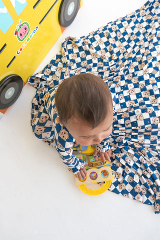 CoComelon x Dream Big Little Co JJ STARRY NIGHT CHECKERS DREAM BLANKET