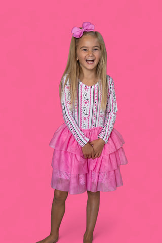 BOO AND BOWS LONG SLEEVE DREAM TUTU DRESS