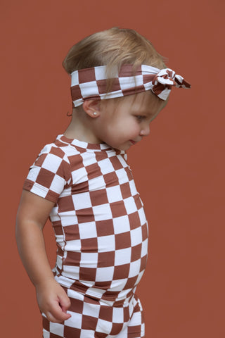 COPPER CHECKERS DREAM SHORT SET