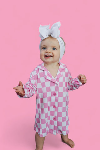 BUBBLEGUM CHECKERS GIRL'S DREAM GOWN