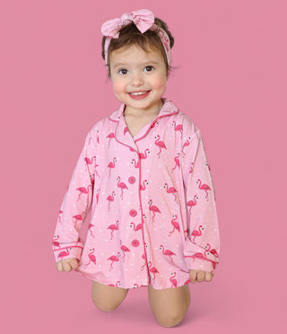 FLOCKING FLAMINGOS GIRL'S DREAM GOWN