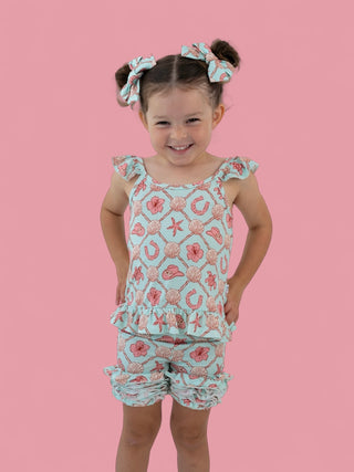 COASTAL COWGIRL DREAM RUFFLE SHORTS