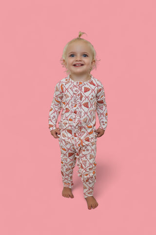 SLICE OF FALL DREAM RUFFLE ROMPER