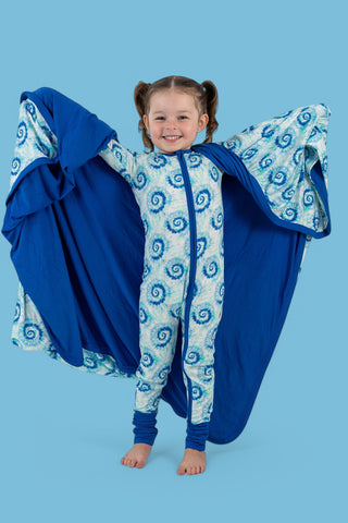 OCEAN WAVES TIE DYE DREAM BLANKET