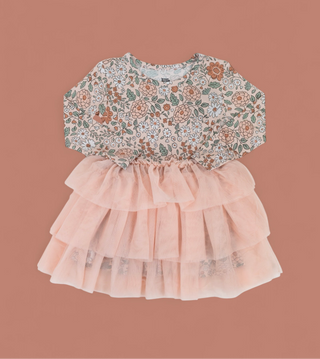 AUTUMN BLOSSOM LONG SLEEVE DREAM TUTU DRESS