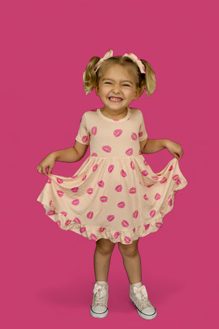 PUCKER UP DREAM RUFFLE DRESS