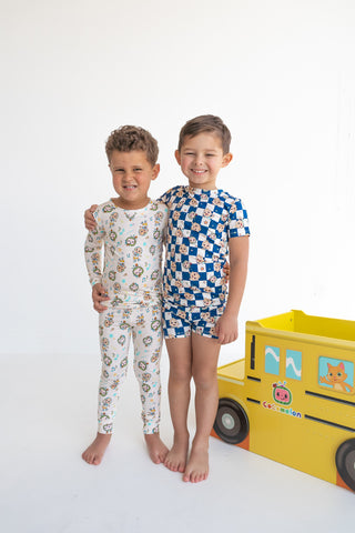 CoComelon  x Dream Big Little Co JJ STARRY NIGHT CHECKERS DREAM SHORT SET