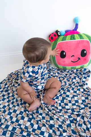 CoComelon x Dream Big Little Co JJ STARRY NIGHT CHECKERS DREAM BLANKET