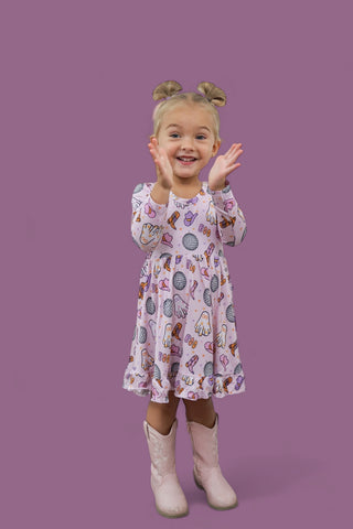 BOW SCARY DREAM RUFFLE DRESS