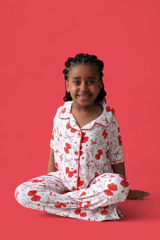 PITCH PERFECT BOWS SHORT SLEEVE DREAM GIRL'S FLARE SET