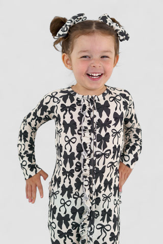 NEUTRAL BOWS DREAM RUFFLE ROMPER
