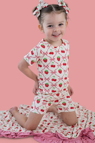 CHERRY BOW BERRY DREAM SHORT SET