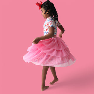 RED, WHITE AND BOWS DREAM TUTU DRESS