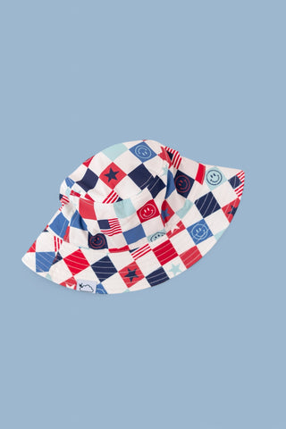 HOME OF THE FREE CHECKERS DREAM BUCKET HAT