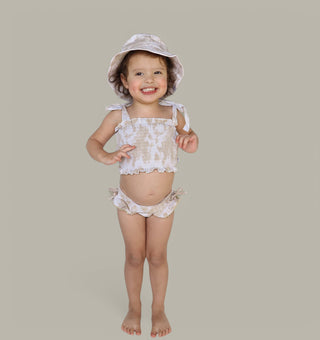 SANDY SHORES DREAM SMOCKED TWO PIECE SWIM SUIT