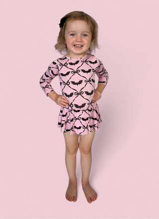 BATTY BOWS LONG SLEEVE DREAM BODYSUIT DRESS