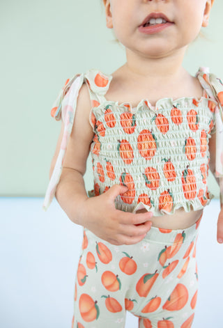 PEACHY-KEEN DREAM SMOCKED FLARE SET