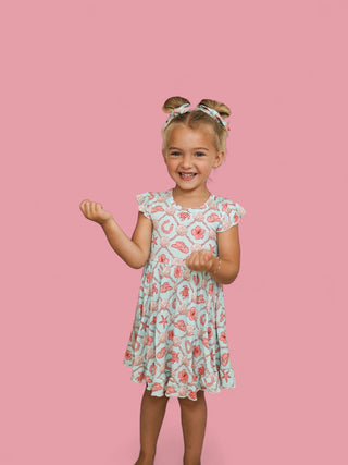 COASTAL COWGIRL CAP SLEEVE DREAM RUFFLE DRESS