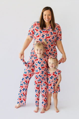STAR-SPANGLED CHERRIES DREAM CAP SLEEVE BODYSUIT DRESS