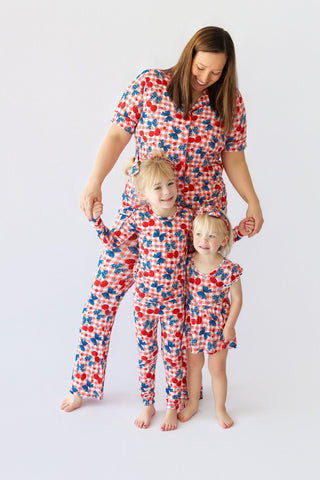 STAR-SPANGLED CHERRIES DREAM CAP SLEEVE BODYSUIT DRESS