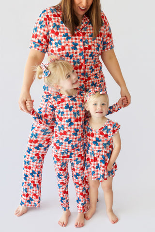 STAR-SPANGLED CHERRIES DREAM CAP SLEEVE BODYSUIT DRESS