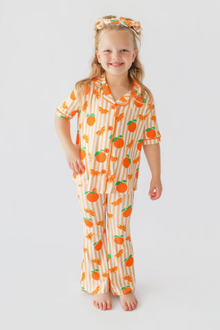 ORANGE BLOSSOM STRIPES DREAM GIRL'S FLARE SET