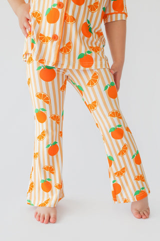 ORANGE BLOSSOM STRIPES DREAM GIRL'S FLARE SET