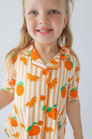 ORANGE BLOSSOM STRIPES DREAM GIRL'S FLARE SET