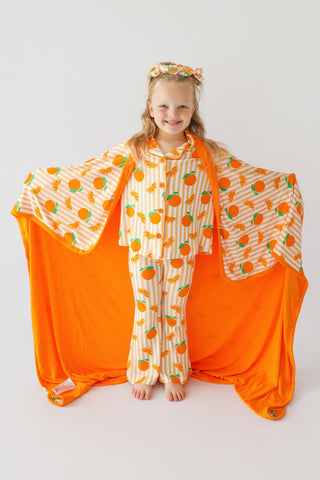 ORANGE BLOSSOM STRIPES DREAM BLANKET