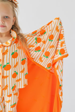 ORANGE BLOSSOM STRIPES DREAM BLANKET