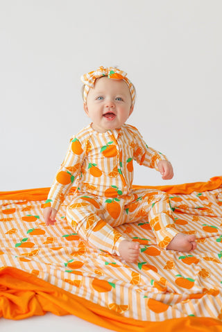ORANGE BLOSSOM STRIPES DREAM ROMPER
