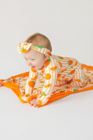 ORANGE BLOSSOM STRIPES DREAM ROMPER