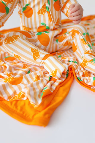 ORANGE BLOSSOM STRIPES DREAM ROMPER