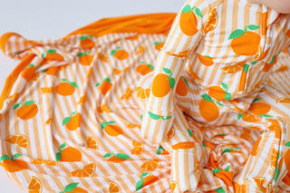 ORANGE BLOSSOM STRIPES DREAM ROMPER