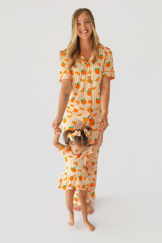 ORANGE BLOSSOM STRIPES DREAM BODYSUIT DRESS