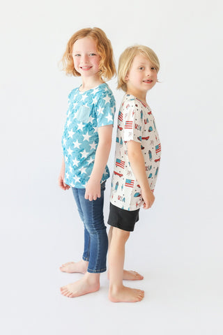 LITTLE LIBERTY STARS DREAM POCKET TEE