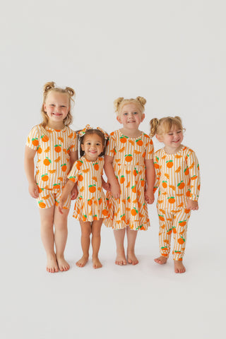 ORANGE BLOSSOM STRIPES DREAM SHORT SET