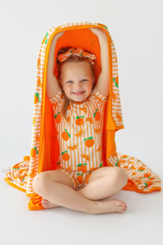 ORANGE BLOSSOM STRIPES DREAM BLANKET
