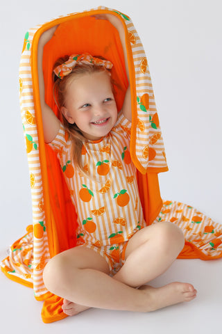 ORANGE BLOSSOM STRIPES DREAM SHORT SET